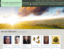Tablet Screenshot of greenleefuneralhome.com